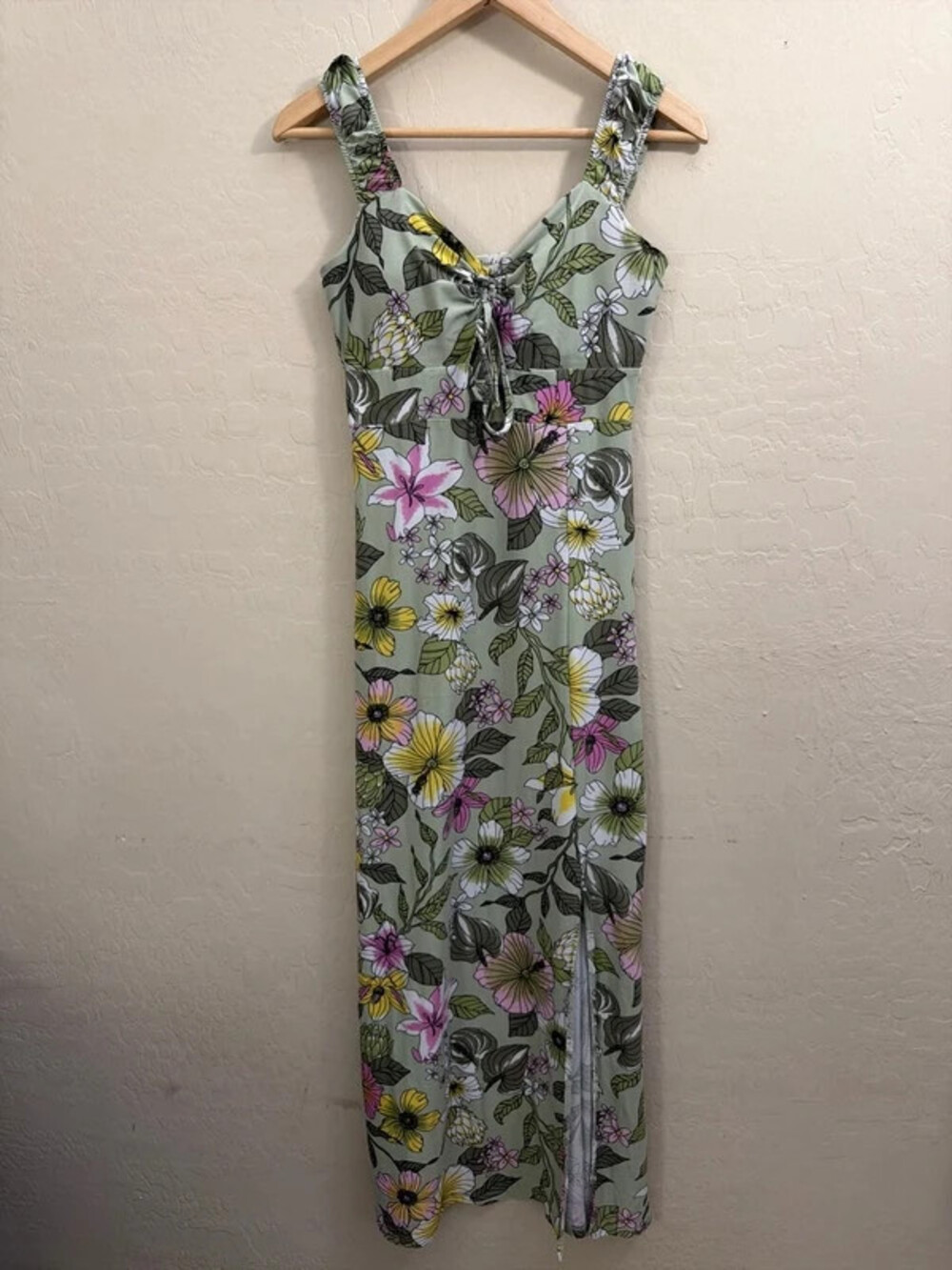 Derek Heart floral green maxi dress, Sz M